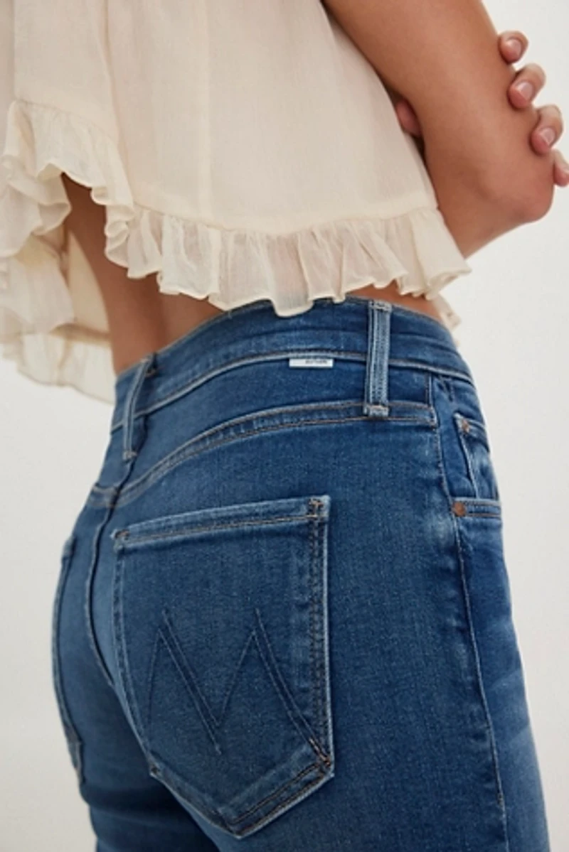 MOTHER Mid-Rise Rambler Zip Ankle Jeans
