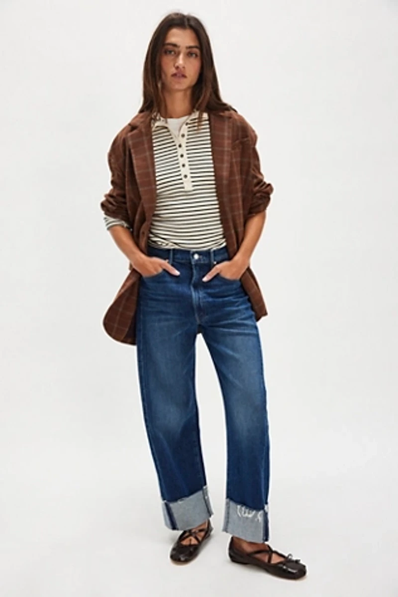 MOTHER The Half-Pipe Ankle Cuff Jeans