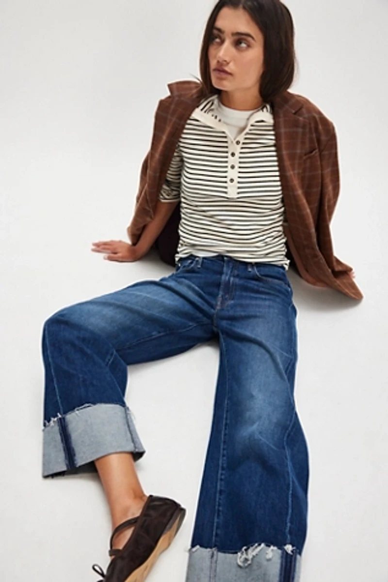 MOTHER The Half-Pipe Ankle Cuff Jeans