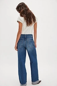 Snacks! by MOTHER The Smoothie Skimp Cuff Jeans