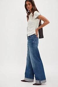 Snacks! by MOTHER The Smoothie Skimp Cuff Jeans