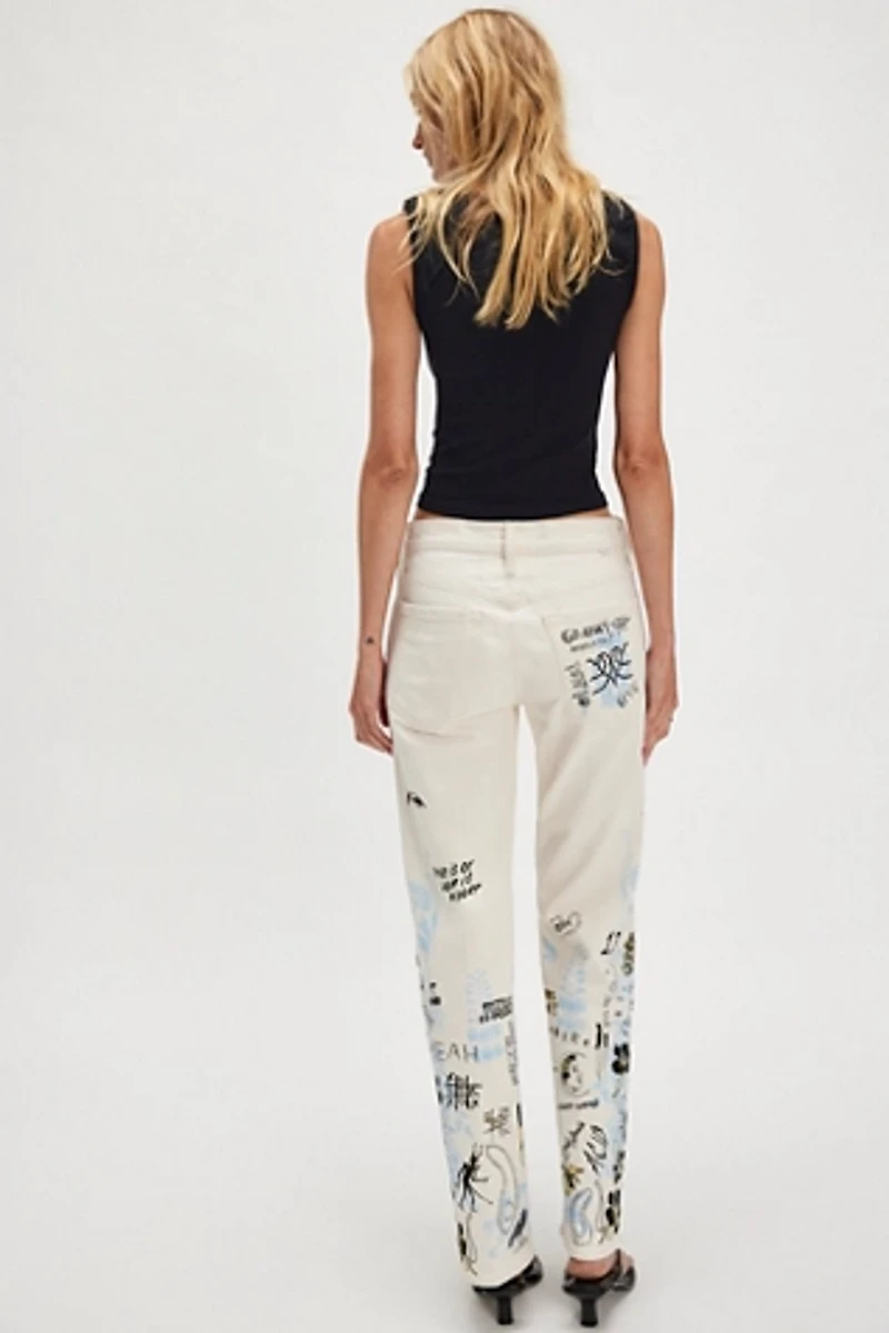 MOTHER The Mid Rise Rambler Zip Nerdy Jeans