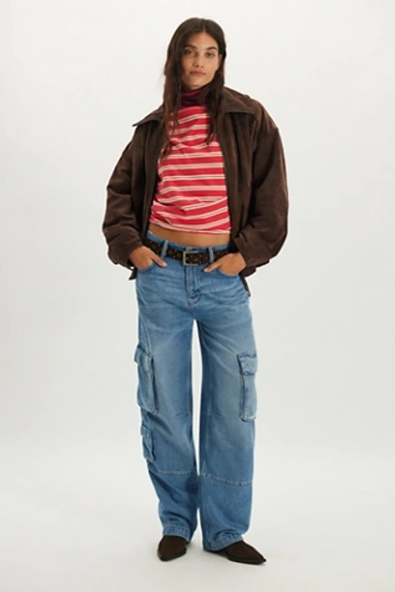 Snacks! by MOTHER The Side Dish Cargo Skimp Jeans