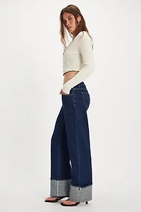 Rolla's Heidi Low-Rise Turn Up Jeans