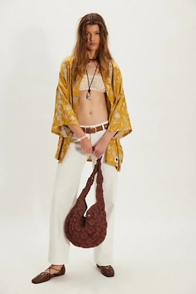 Ciao Vacation Tramonto Floral Satin Shirt
