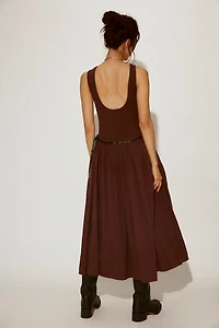 Nightingale Seersucker Midi Dress
