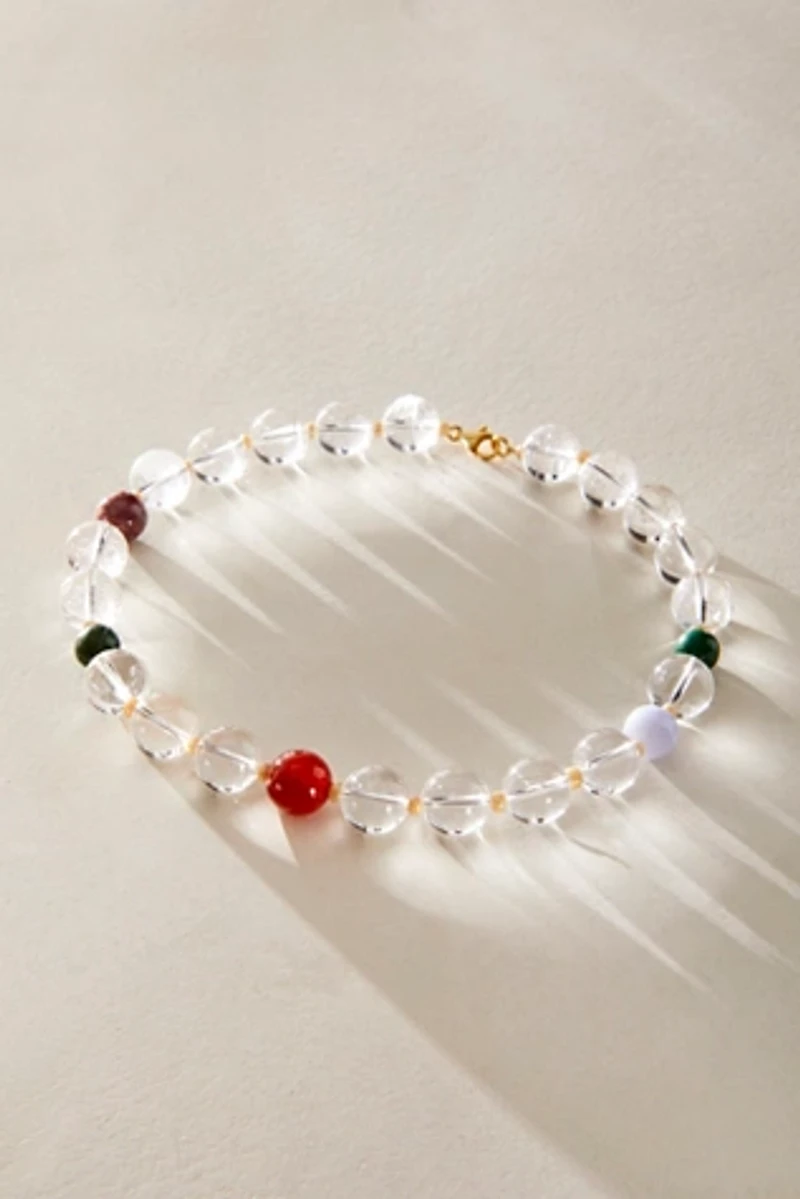 Clear Crystal Beaded Necklace