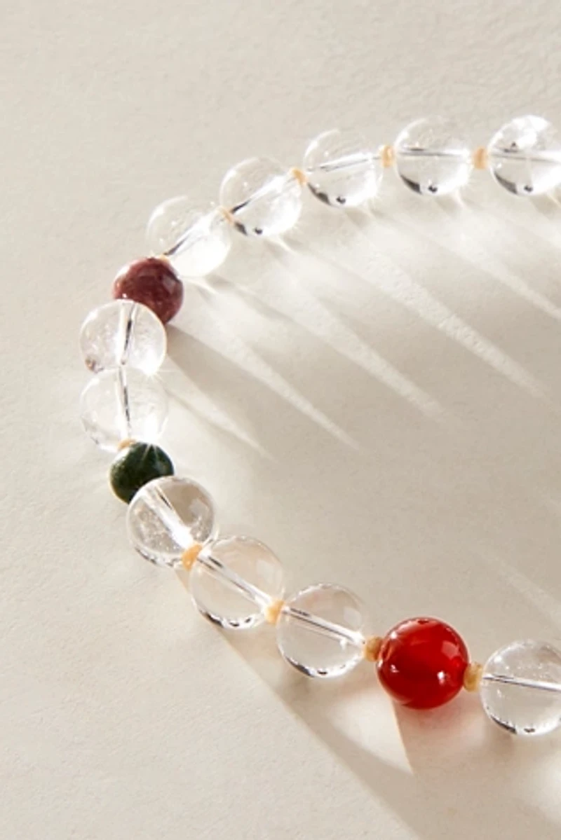 Clear Crystal Beaded Necklace