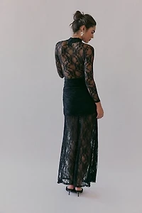 Nightcap Drop Waist Lace Maxi Dress