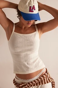 DONNI. The Pointelle Square Neck Cami