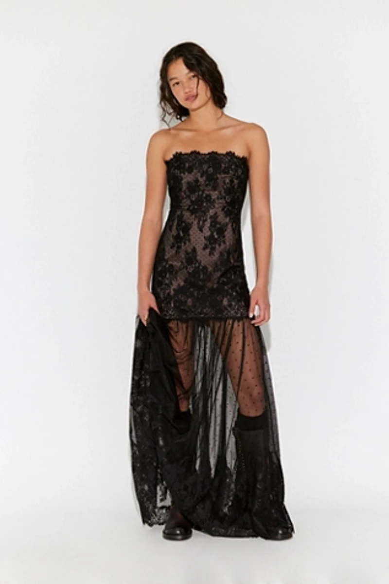 Retrofete Vespera Lace Maxi Dress
