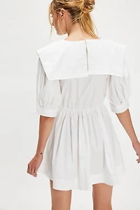 For Love & Lemons Helena Poplin Puff Sleeve Mini Dress