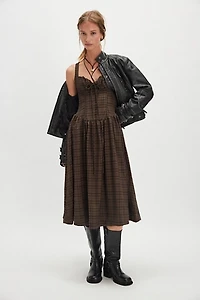 For Love & Lemons University Plaid Midi Dress