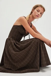 For Love & Lemons University Plaid Midi Dress