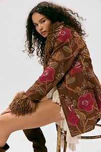 Anna Sui Faux Fur Trim Jacket