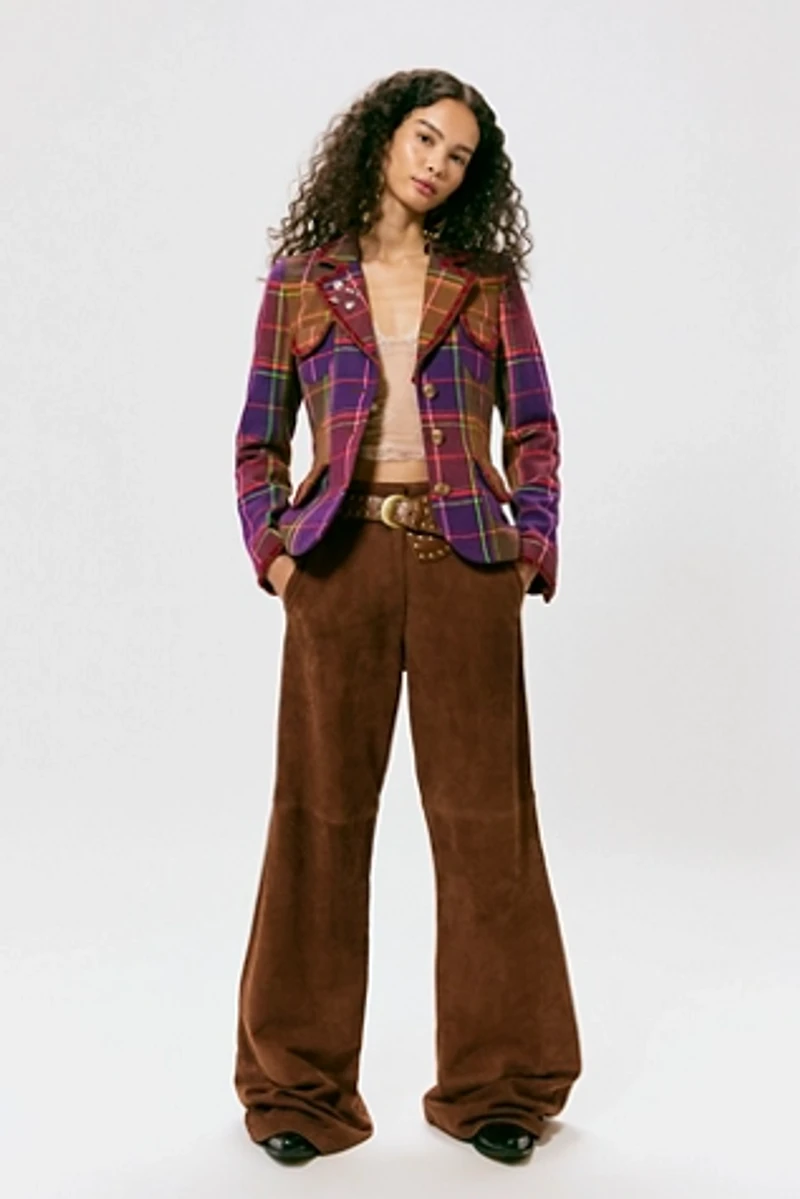 Anna Sui Plaid Ribbon Jacket