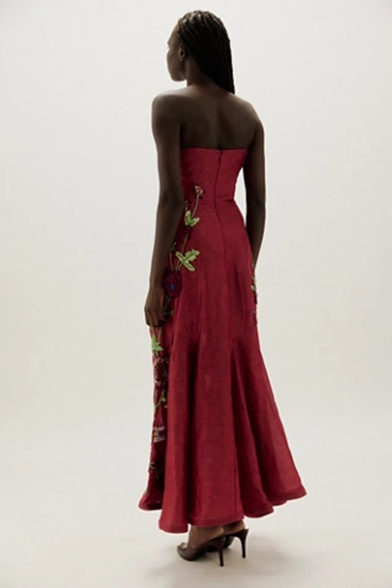 La Fouri Layla Floral Embroidered Corset Gown