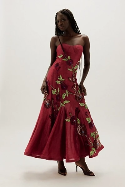 La Fouri Layla Floral Embroidered Corset Gown