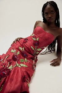 La Fouri Layla Floral Embroidered Corset Gown