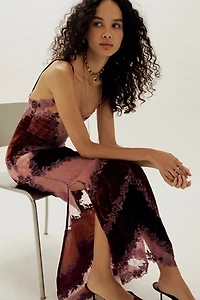 La Fuori Julia Purple Lace Slip Dress