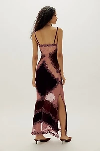 La Fuori Julia Purple Lace Slip Dress