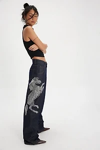 Understated Leather Party Horse Jeans