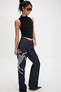Understated Leather Party Horse Jeans