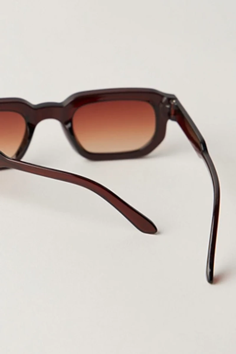 Two Of Us Retro Rectangle Sunglasses