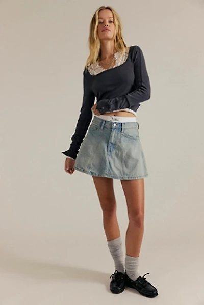 We The Free Hometown Denim Mini Skirt
