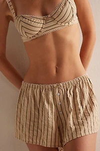 For Love & Lemons Mindy Striped Boxer Shorts