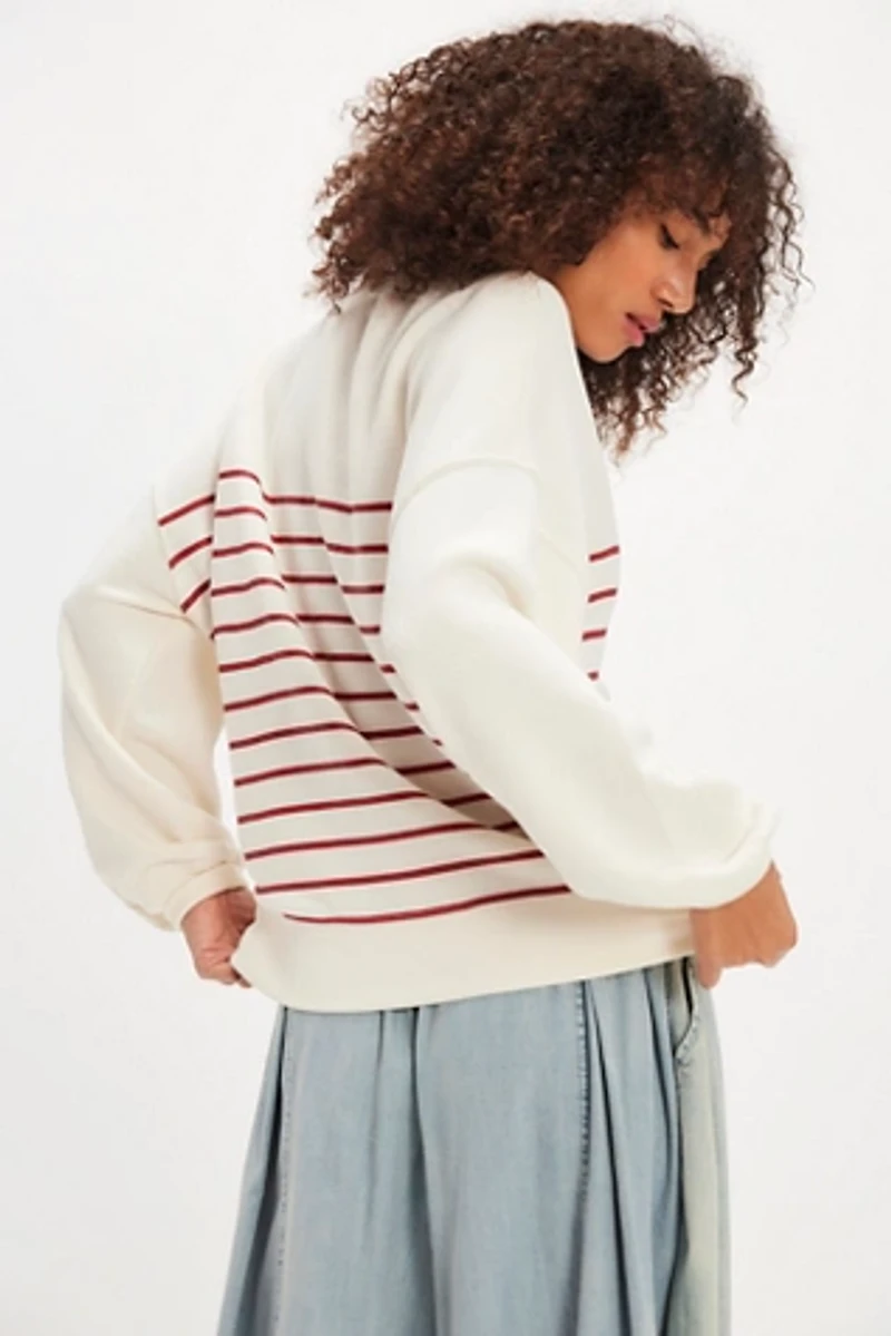 Heart Quarter-Zip Sweatshirt