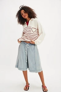 Heart Quarter-Zip Sweatshirt