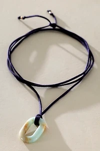ALV Stone On Suede Necklace