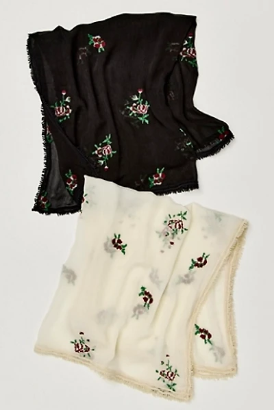 Annabelle Embroidered Sheer Scarf
