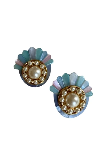 Vintage 1980s Pearl Statement Earrings Selected by SharpLilTeeth
