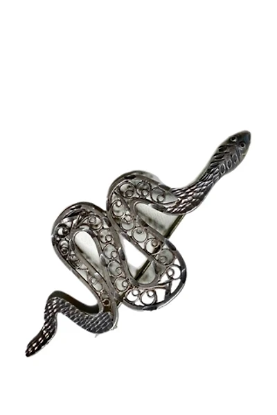 Vintage Sterling Silver Rattlesnake Brooch or Pendant Selected by Lux Revival