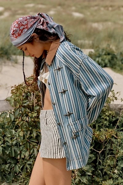 We The Free Striped Denim Barn Coat