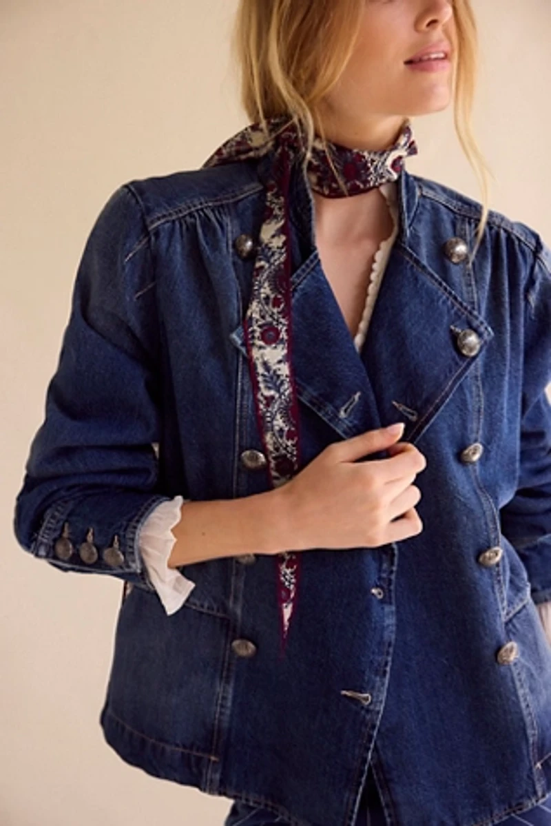 We The Free Imogene Denim Officer Jacket