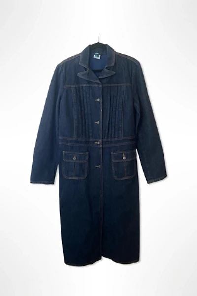 1990s Dark Denim Trench Selected By Ritual Vintage