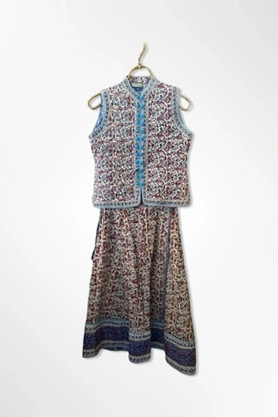 1970s Block Print Quilted Two Piece Set Selected By Ritual Vintage