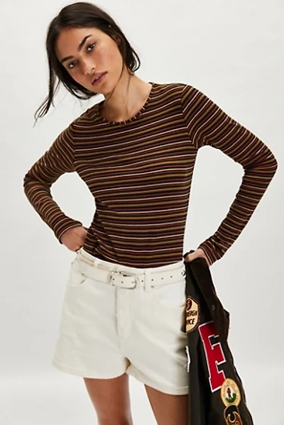 Anna Sui Striped Long-Sleeve Top