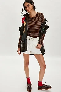 Anna Sui Striped Long-Sleeve Top