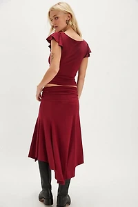 Guizio Soffiano Midi Skirt Set