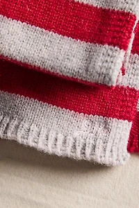Damson Madder Striped Skinny Scarf