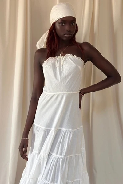 Vintage 1900's Edwardian Cotton Strapless Sun Dress Selected By Afterlife Boutique