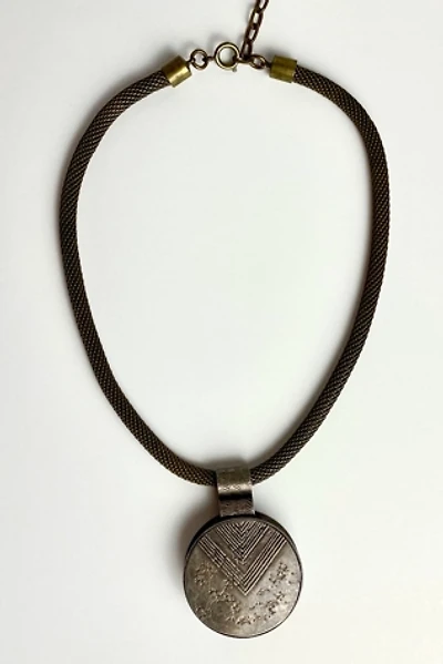 Vintage Mesh Necklace With Round Charm Selected By Ankh By Racquel