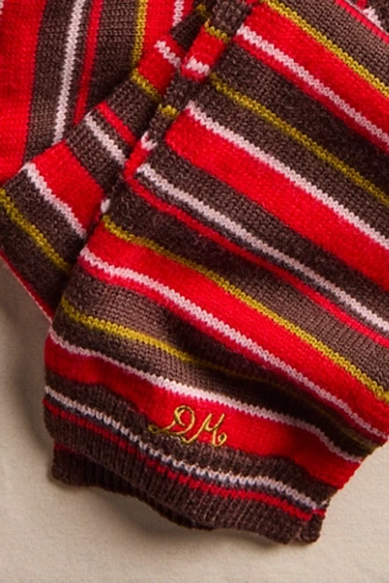 Damson Madder Stripe Hood Scarf