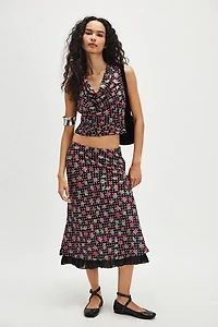 For Love & Lemons Betty Bud Midi Skirt Set
