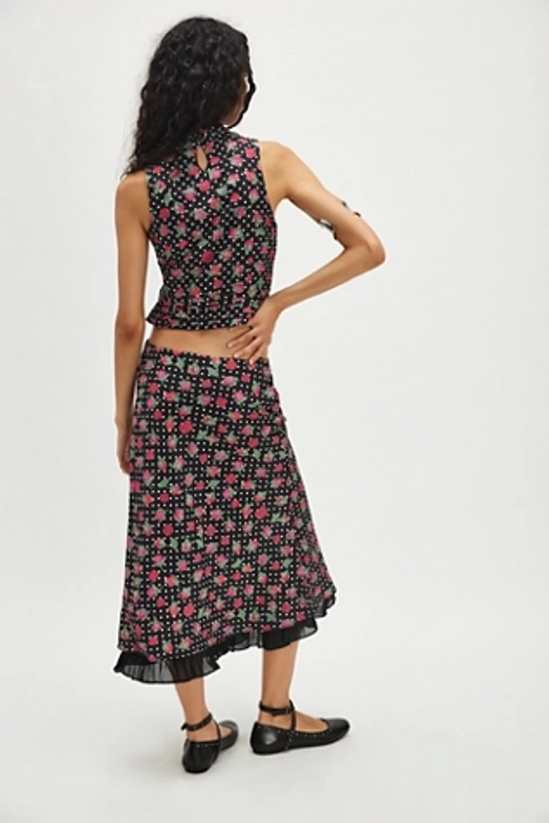 For Love & Lemons Betty Bud Midi Skirt Set