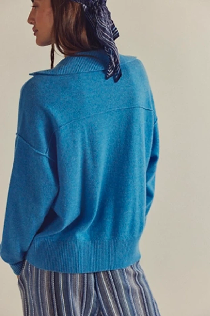 Eloura Cashmere Henley Sweater